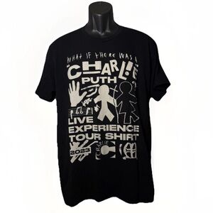 Charlie Puth Live Experience Exclusive Tour Shirt 2023 Black Men’s Tee Size L